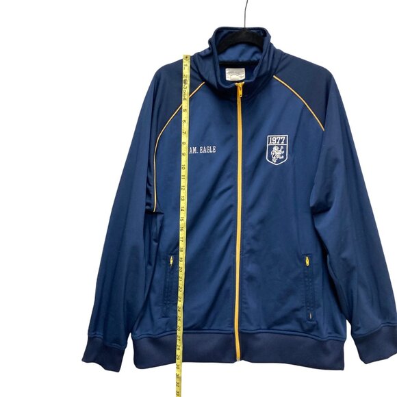 American Eagle 1977 Long Sleeve Track Jacket, Men's Size XL, Navy Blue Yellow - Picture 5 of 6